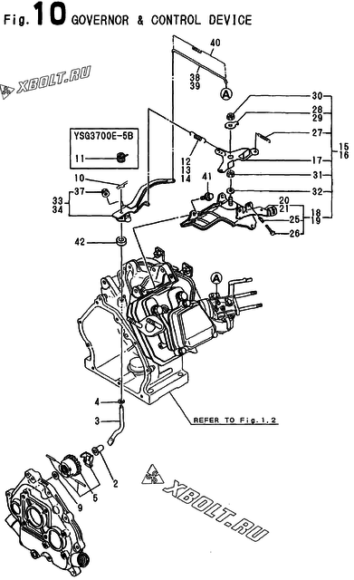  Регулятор оборотов и прибор управления двигателя Yanmar YSG3700E-5B
