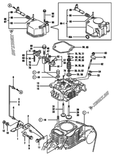  Двигатель Yanmar L48AE-DEGY6B, узел -  Головка блока цилиндров (ГБЦ) 