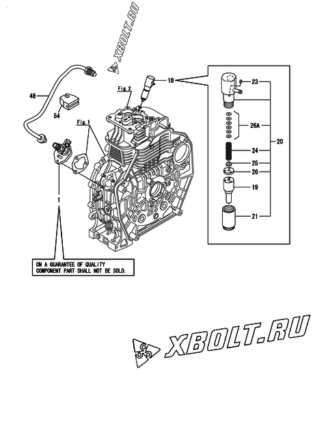 Топливный насос высокого давления (ТНВД) и форсунка двигателя Yanmar L70V6HJ1C9GA