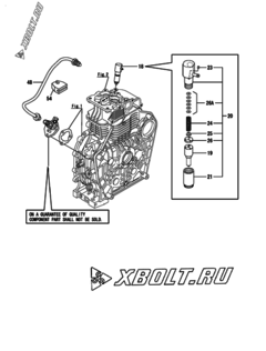  Двигатель Yanmar L100V6BJ1C9G, узел -  Топливный насос высокого давления (ТНВД) 