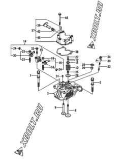  Двигатель Yanmar L70N6-PDP, узел -  Головка блока цилиндров (ГБЦ) 