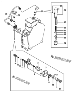  Двигатель Yanmar L100N6CA1F1CABR, узел -  Топливный насос высокого давления (ТНВД) 