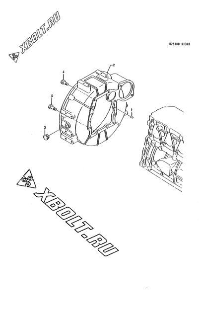 Маховик с кожухом двигателя Yanmar 4TNA78L-RNK  Маховик с кожухом двигателя Yanmar 4TNA78L-RNK