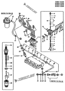  Двигатель Yanmar 3TNA72L-UMS, узел -  Топливный насос высокого давления (ТНВД) 