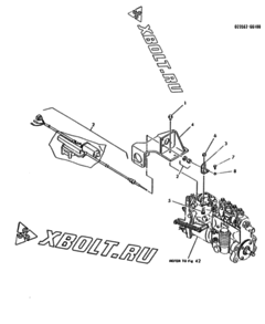  Двигатель Yanmar 4T112TL-NC, узел -  Устройство остановки двигателя 