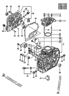  Двигатель Yanmar L60ADEDMK, узел -  Блок цилиндров 