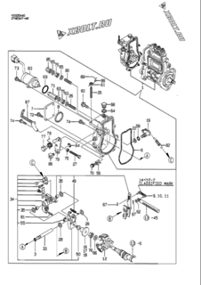  Двигатель Yanmar 3TNE84T-NR, узел -  Регулятор оборотов 