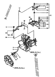  Двигатель Yanmar TA-880ESY, узел -  Регулятор оборотов и прибор управления 