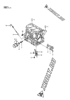  Двигатель Yanmar 3TN66L-UT1, узел -  Система смазки 