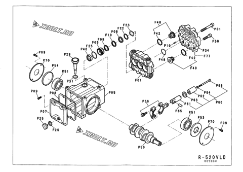 PUMP PARTS двигателя Yanmar AJ-200ESY