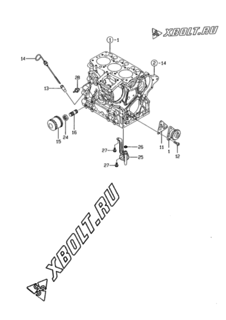 Двигатель Yanmar 3TNE68-SL, узел -  Система смазки 