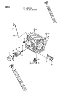  Двигатель Yanmar 3TNE74-FC, узел -  Система смазки 