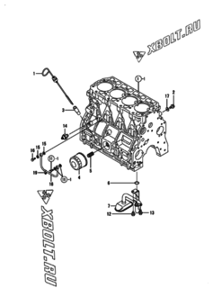  Двигатель Yanmar 4TNE94-EIK, узел -  Система смазки 