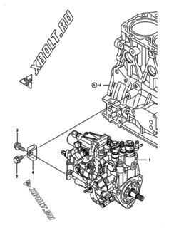  Двигатель Yanmar 3TNV84-GDG, узел -  Топливный насос высокого давления (ТНВД) 