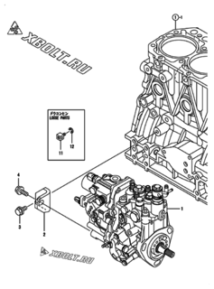 Двигатель Yanmar 3TNV84-QIK, узел -  Топливный насос высокого давления (ТНВД) 