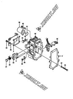  Двигатель Yanmar 3TNV88-NHBC, узел -  Регулятор оборотов 