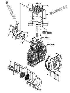  Двигатель Yanmar L70V6GJ1R1AAS5, узел -  Пусковое устройство 