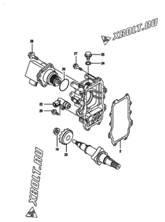  Двигатель Yanmar 4TNV98-ZPIKB, узел -  Регулятор оборотов 
