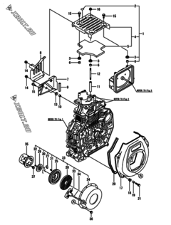  Двигатель Yanmar L70V6-VMKR1, узел -  Пусковое устройство 