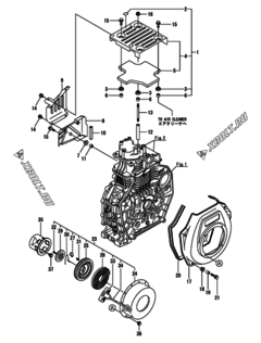  Двигатель Yanmar L70V6-VEMK2, узел -  Пусковое устройство 