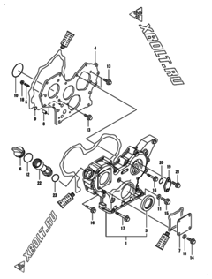  Двигатель Yanmar 3TNV88-BPMBA, узел -  Корпус редуктора 