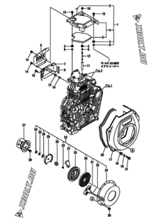  Двигатель Yanmar L100N1-REMK2, узел -  Пусковое устройство 