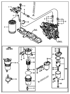  Двигатель Yanmar 4TNV88-BDHKS1, узел -  Топливопровод 
