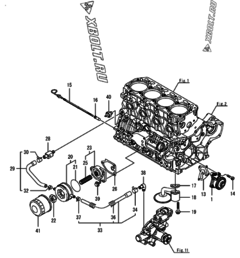  Двигатель Yanmar 4TNV88C-DHKS, узел -  Система смазки 