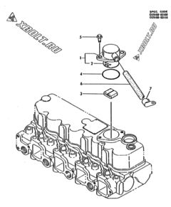  Двигатель Yanmar 4TN82TL-RGB, узел -  Сапун 