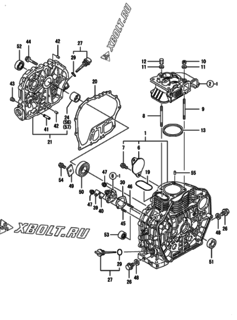  Двигатель Yanmar L70EE-DE15A, узел -  Блок цилиндров 