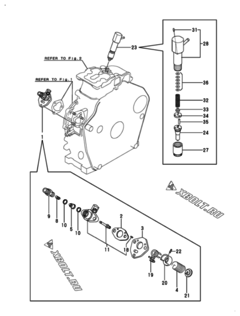  Двигатель Yanmar L48N5-GTMA, узел -  Топливный насос высокого давления (ТНВД) 