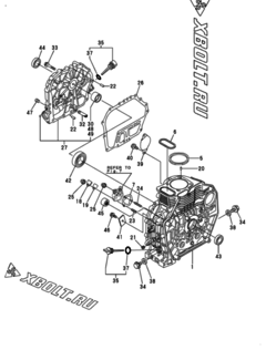  Двигатель Yanmar L70N6-METM, узел -  Блок цилиндров 