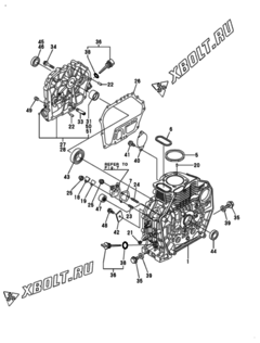  Двигатель Yanmar L70N6-PE, узел -  Блок цилиндров 