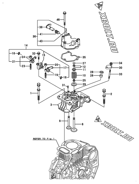  Головка блока цилиндров (ГБЦ) двигателя Yanmar L70N5-GETM