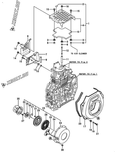  Пусковое устройство двигателя Yanmar L70N5-GETM