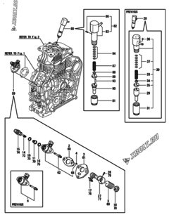  Двигатель Yanmar L100N6CJ2L1AAS1, узел -  Топливный насос высокого давления (ТНВД) и форсунка 