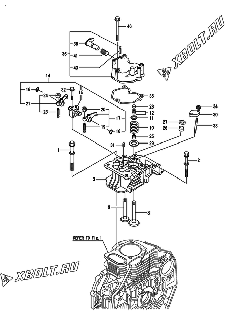  Головка блока цилиндров (ГБЦ) двигателя Yanmar L70N5EJ1C1JAPR