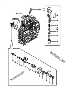  Двигатель Yanmar L70EE-DEHUNYC, узел -  Топливный насос высокого давления (ТНВД) 