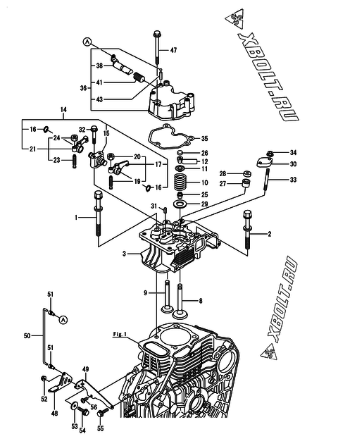  Головка блока цилиндров (ГБЦ) двигателя Yanmar L100V6-GEY2