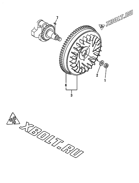 Маховик двигателя Yanmar L70N5EN9C9HAMA  Маховик двигателя Yanmar L70N5EN9C9HAMA