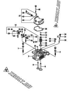  Двигатель Yanmar L100N2CJ1T1JA, узел -  Головка блока цилиндров (ГБЦ) 