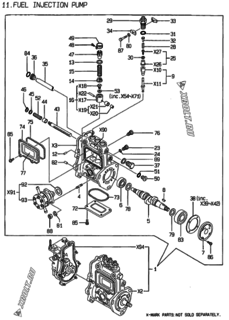  Двигатель Yanmar 3TNE84-AD, узел -  Топливный насос высокого давления (ТНВД) 