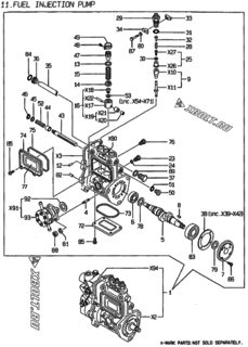  Двигатель Yanmar 3TNE78AC-AD, узел -  Топливный насос высокого давления (ТНВД) 