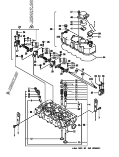  Двигатель Yanmar 3TNE82A-BEN, узел -  Головка блока цилиндров (ГБЦ) 