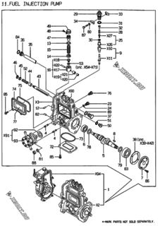  Двигатель Yanmar 3TNE78A-NSR, узел -  Топливный насос высокого давления (ТНВД) 