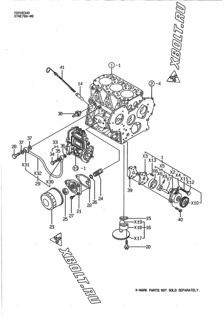 Система смазки двигателя Yanmar 3TNE78A-MG