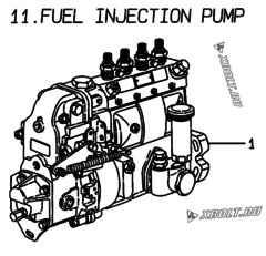  Двигатель Yanmar 4TNE94-DBWK, узел -  Топливный насос высокого давления (ТНВД) 