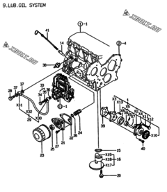  Двигатель Yanmar 3TNE78AC-EAD, узел -  Система смазки 