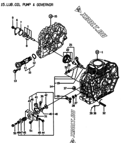  Двигатель Yanmar L70AEDEGMOYC, узел -  Масляный насос 