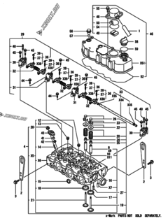  Двигатель Yanmar 3TNE84-AK, узел -  Головка блока цилиндров (ГБЦ) 
